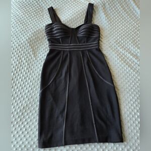 Cache Black Bandage Bodycon Corset Sleeveless Dress Size 6